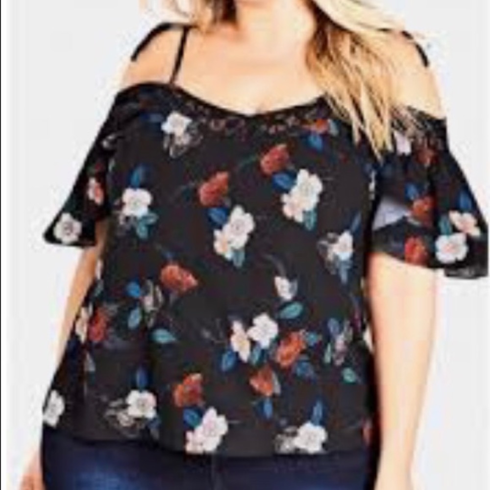 City Chic Spring Garden Top